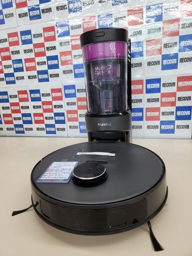 Robot Aspirador Eureka E20 Plus Autovaciado, 8000 Pa, Vaciado Automático de Polvo,180 Min de Duración de Batería,DuoDetect AI 3D Evitación de Obstáculos,para Alfombras y Pelo de Mascota, Negro